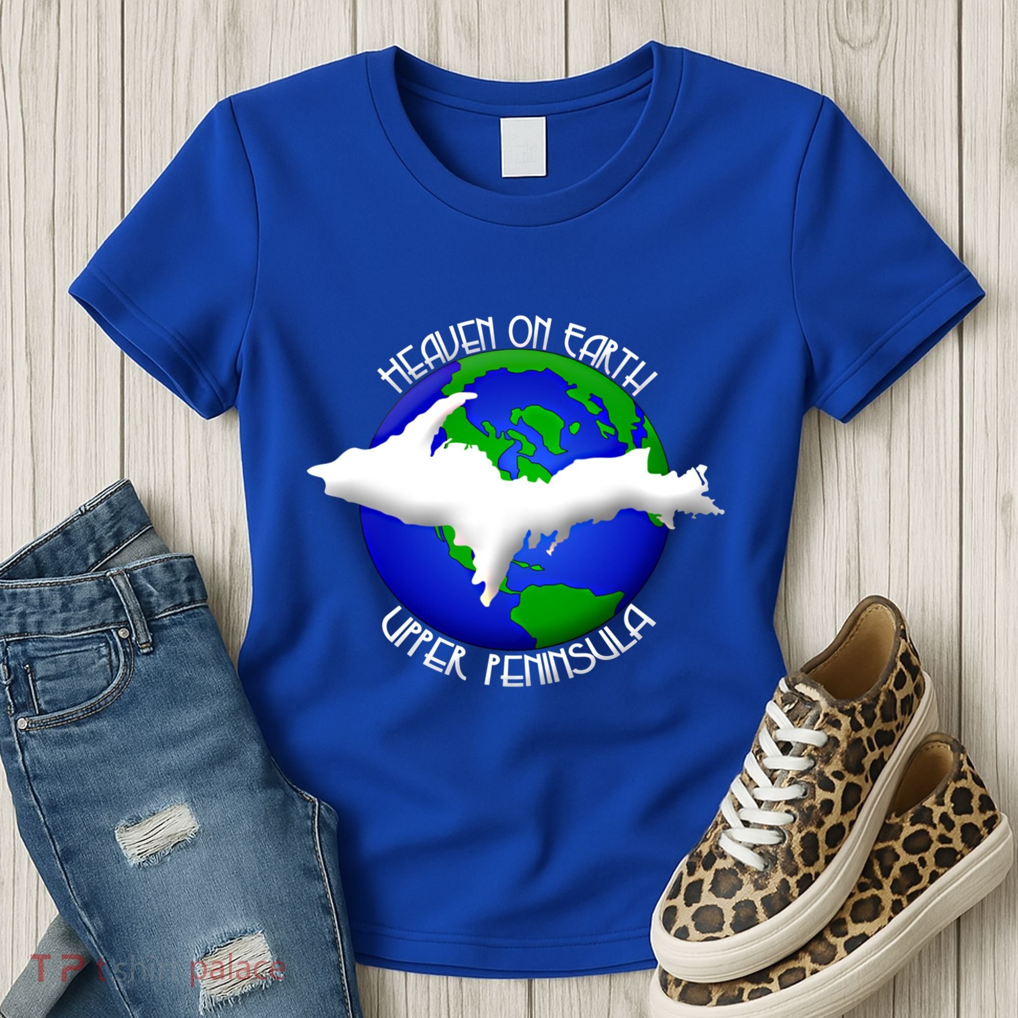 Heaven On Earth Upper Peninsula Michigan Yoopers 906 Cute Gift Women's T-Shirt