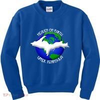 Heaven On Earth Upper Peninsula Michigan Yoopers 906 Cute Gift Kids Sweatshirt thumb 0