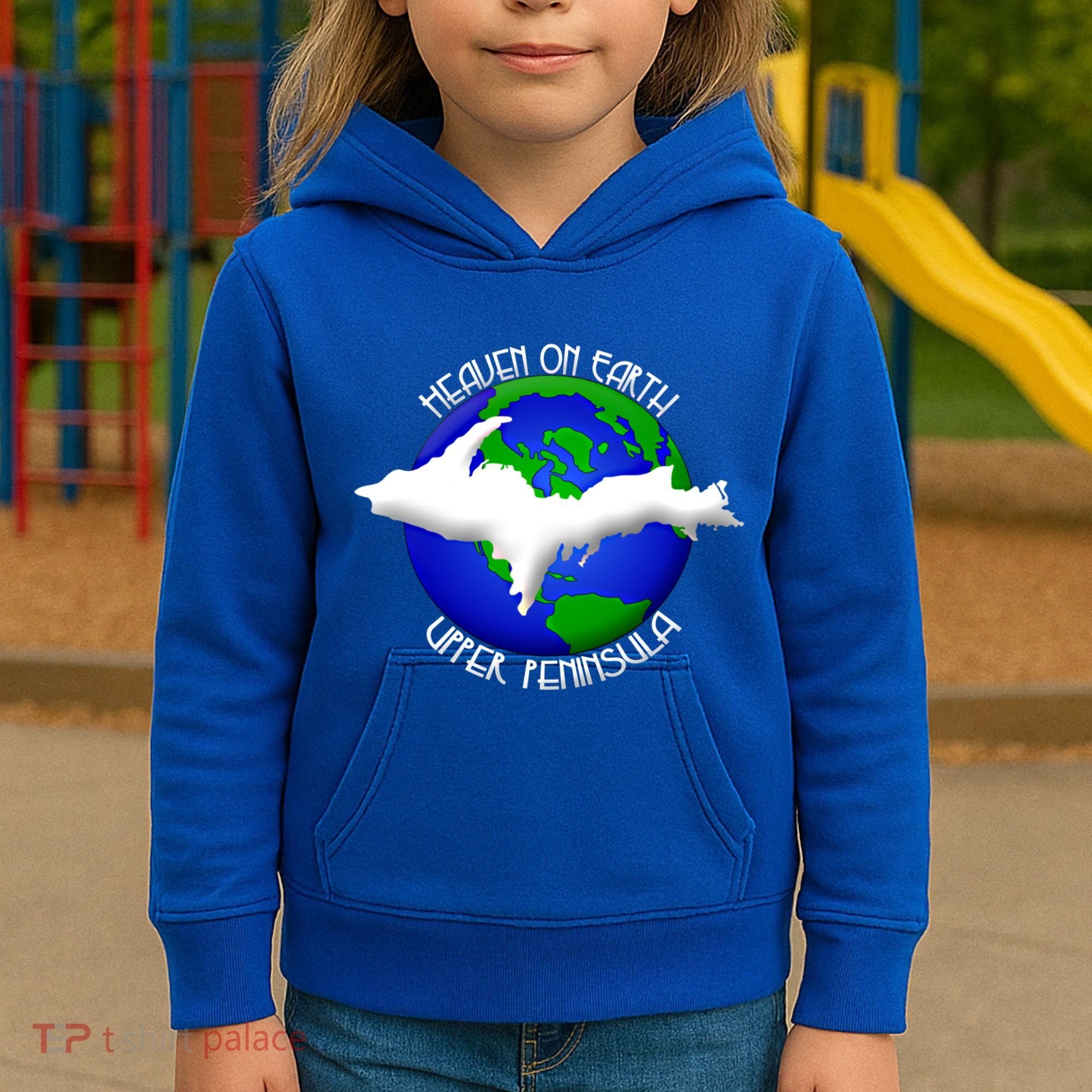 Heaven On Earth Upper Peninsula Michigan Yoopers 906 Cute Gift Kids Hoodie