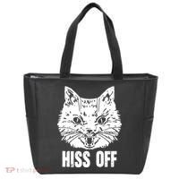 Hiss Off Funny Cat Lover Gift Tote Bag thumb 0