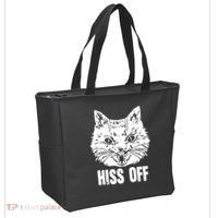 Hiss Off Funny Cat Lover Gift Tote Bag thumb 2