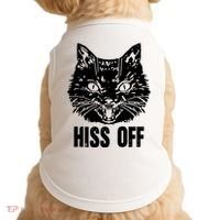 Hiss Off Funny Cat Lover Gift Doggie Tank thumb 0