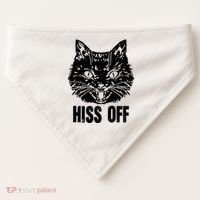 Hiss Off Funny Cat Lover Gift USA-Made Doggie Bandana thumb 0