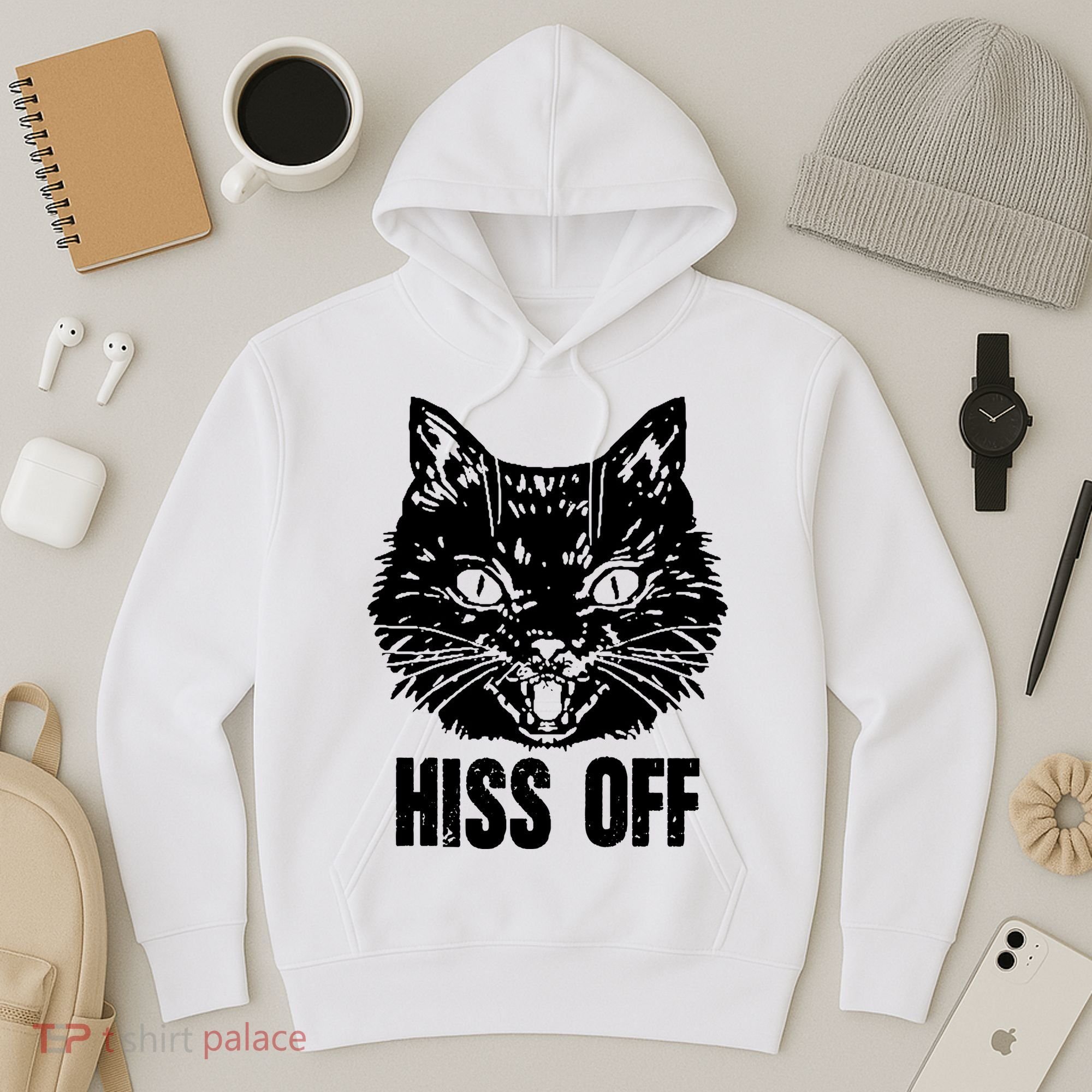 Hiss Off Funny Cat Lover Gift Hoodie