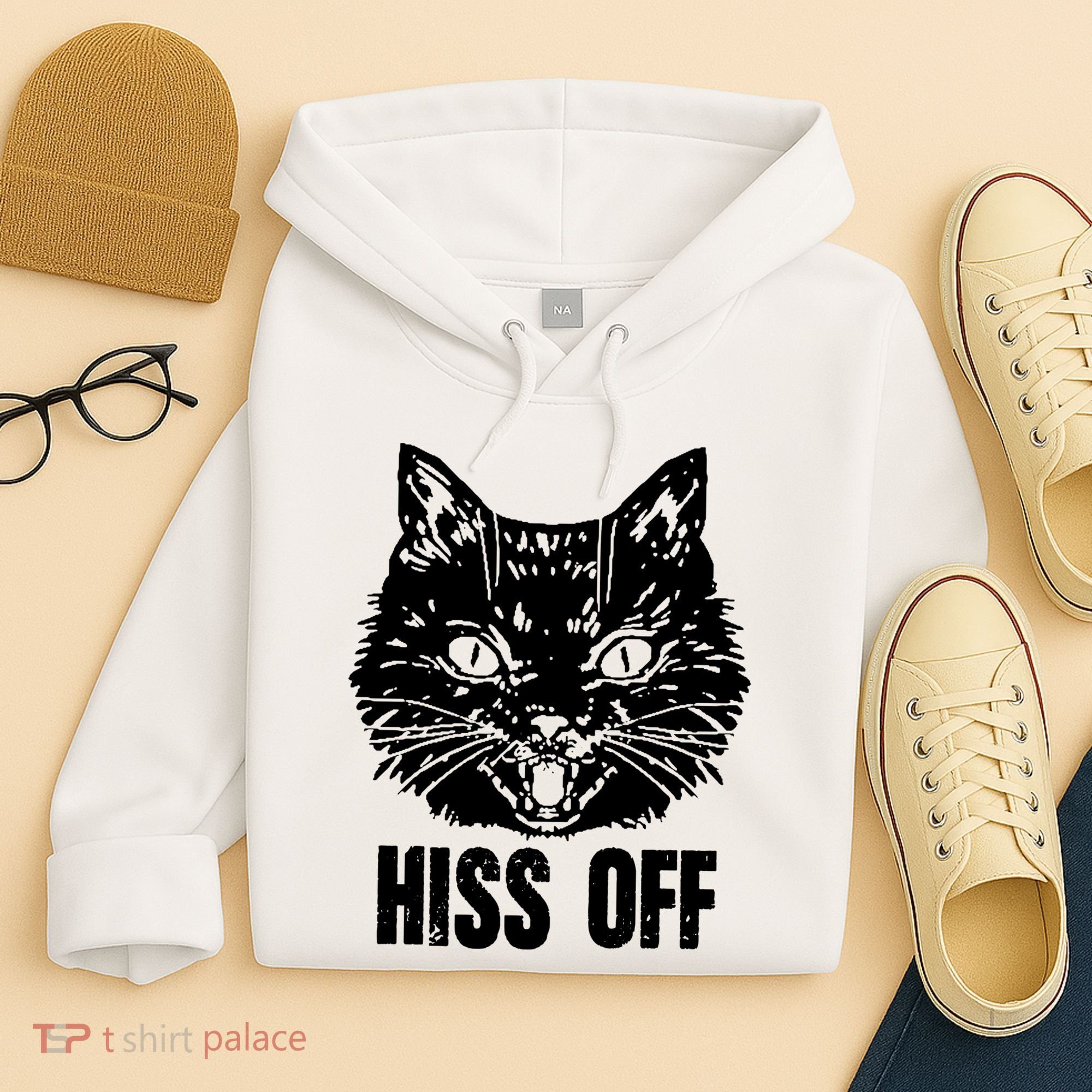 Hiss Off Funny Cat Lover Gift Hoodie