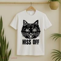 Hiss Off Funny Cat Lover Gift T-Shirt thumb 2