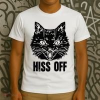 Hiss Off Funny Cat Lover Gift T-Shirt thumb 3