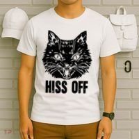 Hiss Off Funny Cat Lover Gift T-Shirt thumb 6