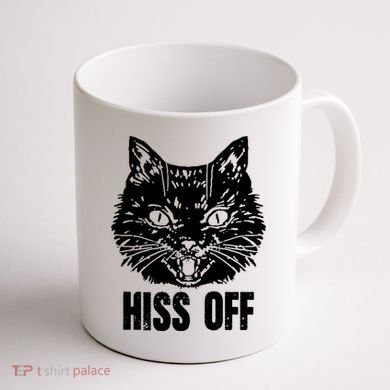 Hiss Off Funny Cat Lover Gift Coffee Mug back
