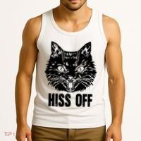 Hiss Off Funny Cat Lover Gift Tank Top thumb 3