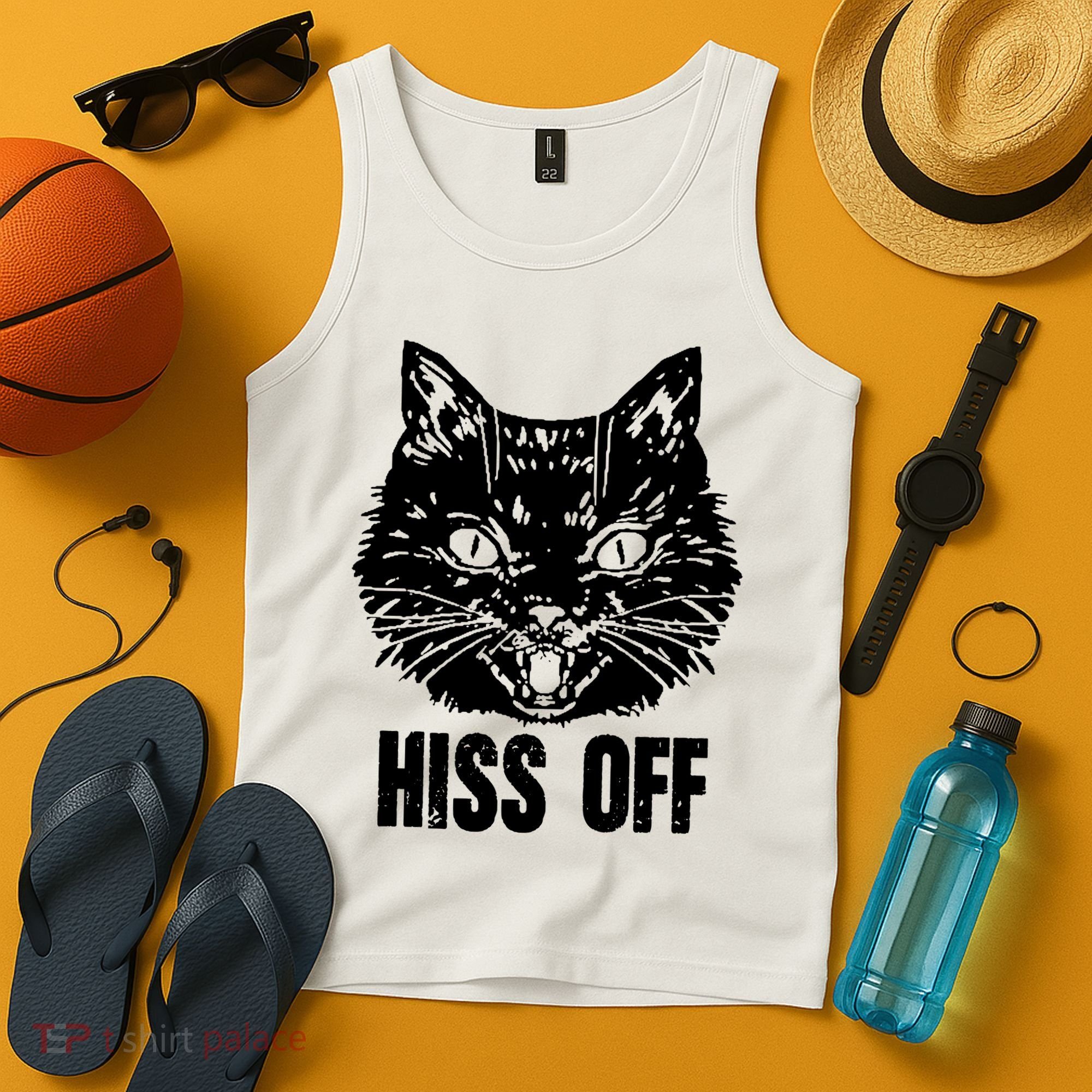Hiss Off Funny Cat Lover Gift Tank Top