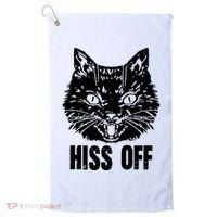 Hiss Off Funny Cat Lover Gift Golf Towel thumb 0