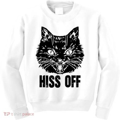 Hiss Off Funny Cat Lover Gift Kids Sweatshirt