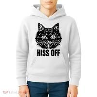 Hiss Off Funny Cat Lover Gift Kids Hoodie thumb 4