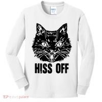 Hiss Off Funny Cat Lover Gift Kids Long Sleeve Shirt thumb 0