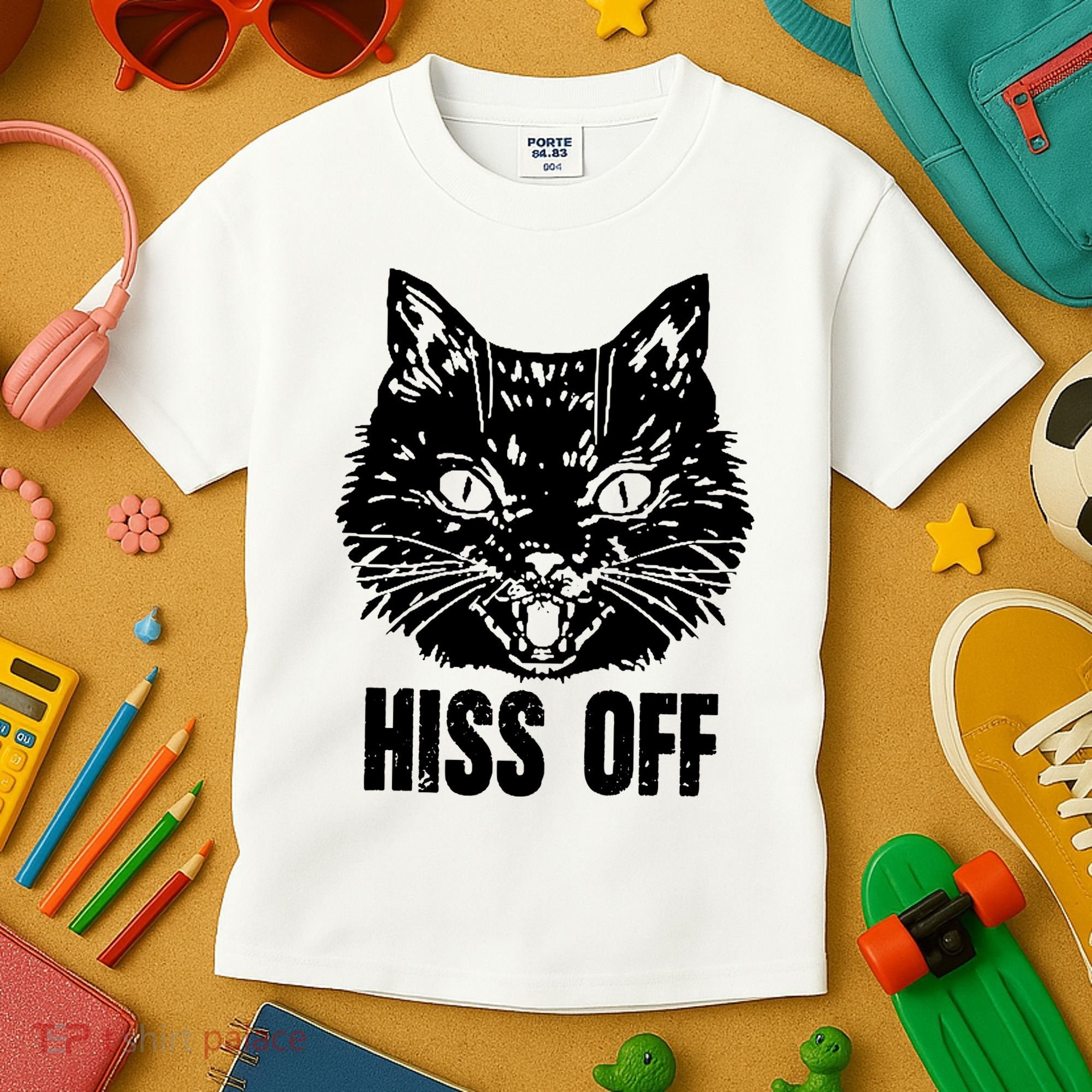 Hiss Off Funny Cat Lover Gift Kids T-Shirt