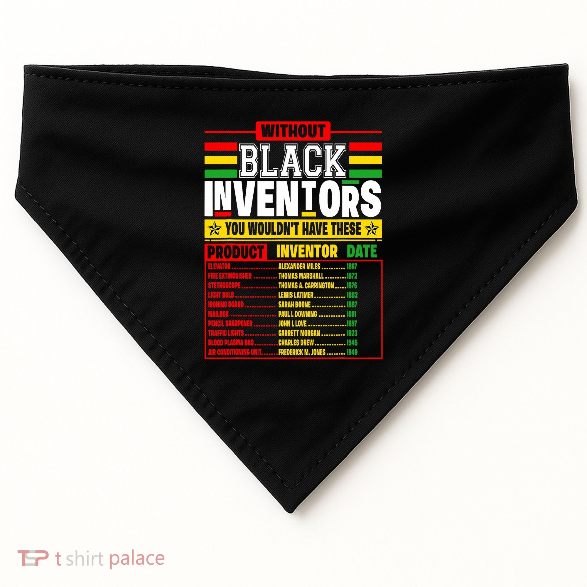 History Of Forgotten Black Inventors Black History Month USA-Made Doggie Bandana
