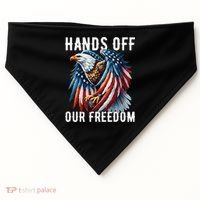 Hands Off Freedom Flag Protest Resist Hands Off My USA-Made Doggie Bandana thumb 0