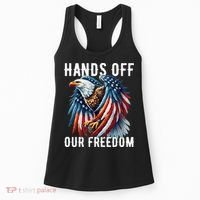 Hands Off Freedom Flag Protest Resist Hands Off My Women's Tank Top thumb 0