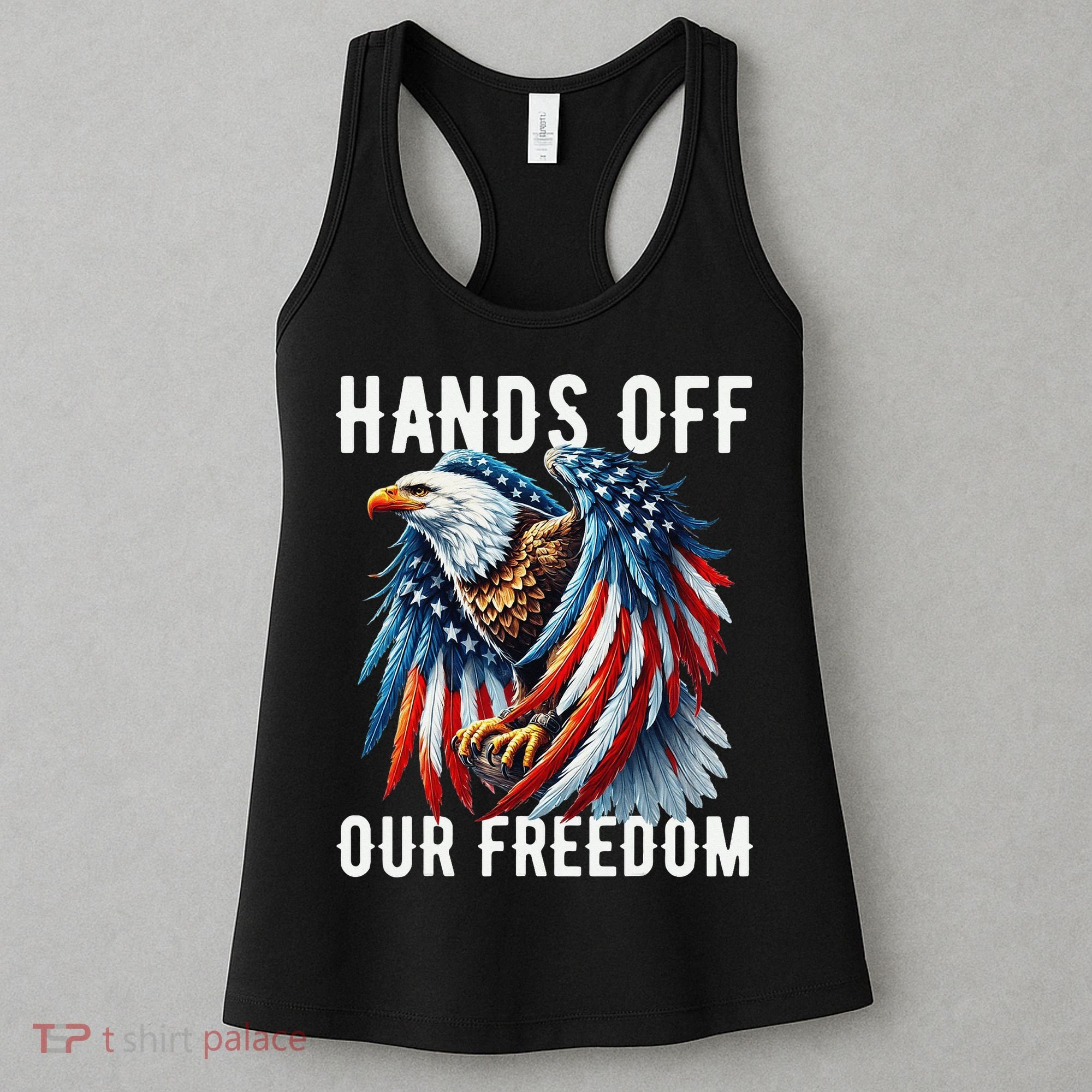 Hands Off Freedom Flag Protest Resist Hands Off My Women's Tank Top