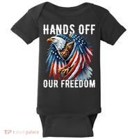 Hands Off Freedom Flag Protest Resist Hands Off My Baby Bodysuit thumb 0