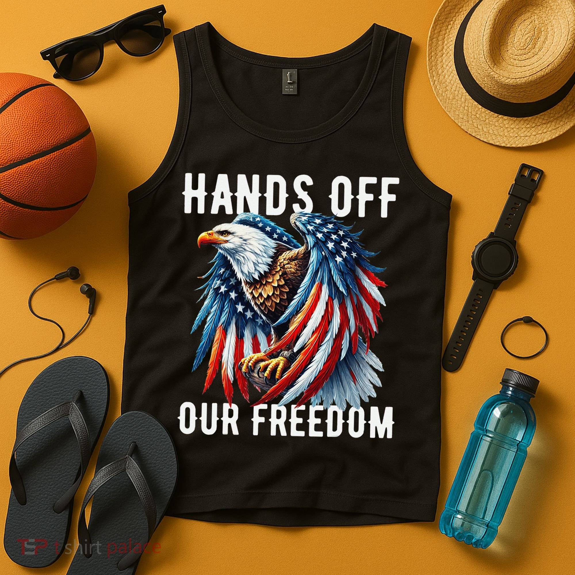 Hands Off Freedom Flag Protest Resist Hands Off My Tank Top