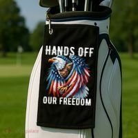 Hands Off Freedom Flag Protest Resist Hands Off My Golf Towel thumb 2