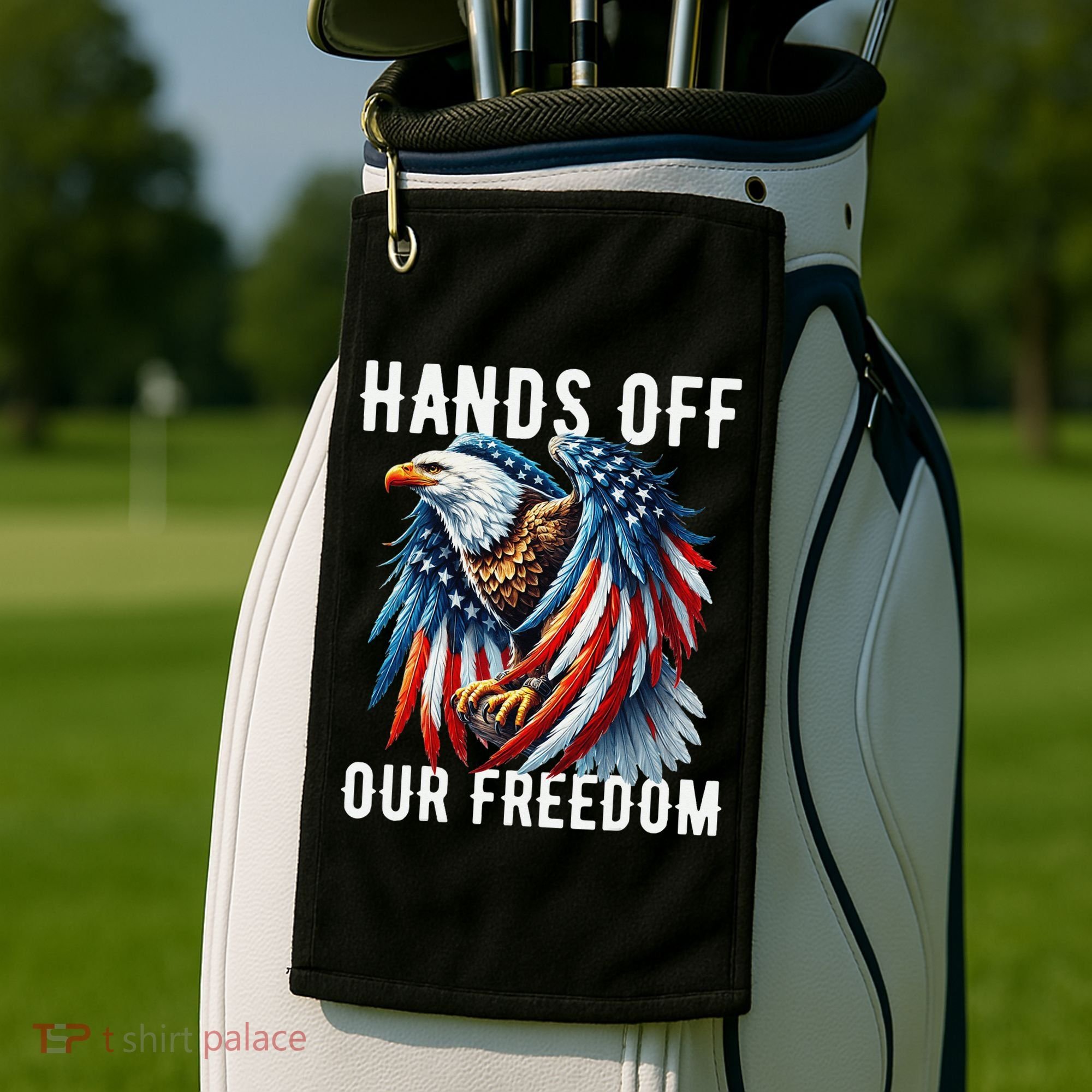 Hands Off Freedom Flag Protest Resist Hands Off My Golf Towel