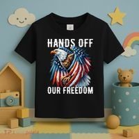 Hands Off Freedom Flag Protest Resist Hands Off My Toddler T-Shirt thumb 3