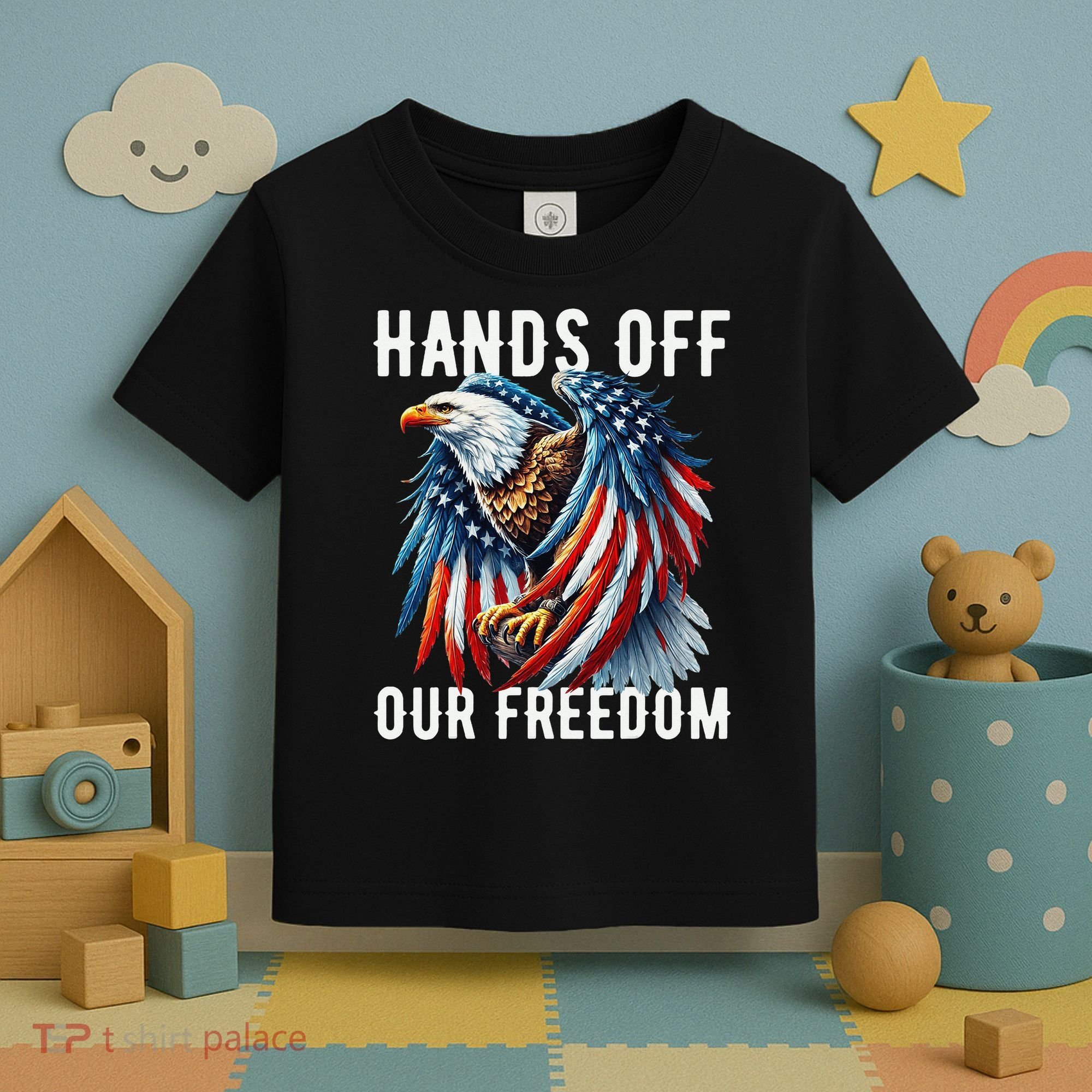 Hands Off Freedom Flag Protest Resist Hands Off My Toddler T-Shirt