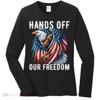 Hands Off Freedom Flag Protest Resist Hands Off My Women's Long Sleeve Shirt thumb 0