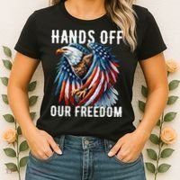 Hands Off Freedom Flag Protest Resist Hands Off My Women's T-Shirt thumb 2