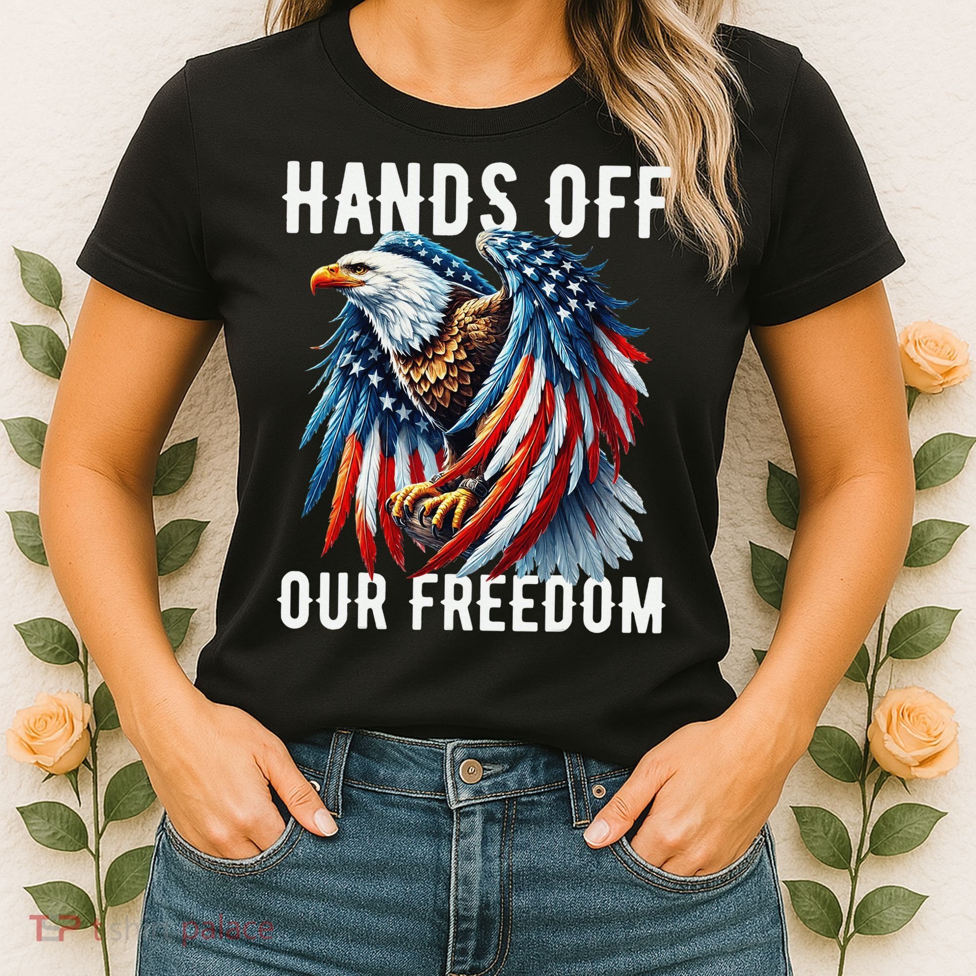Hands Off Freedom Flag Protest Resist Hands Off My Women's T-Shirt