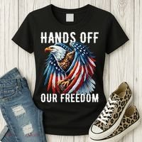 Hands Off Freedom Flag Protest Resist Hands Off My Women's T-Shirt thumb 3
