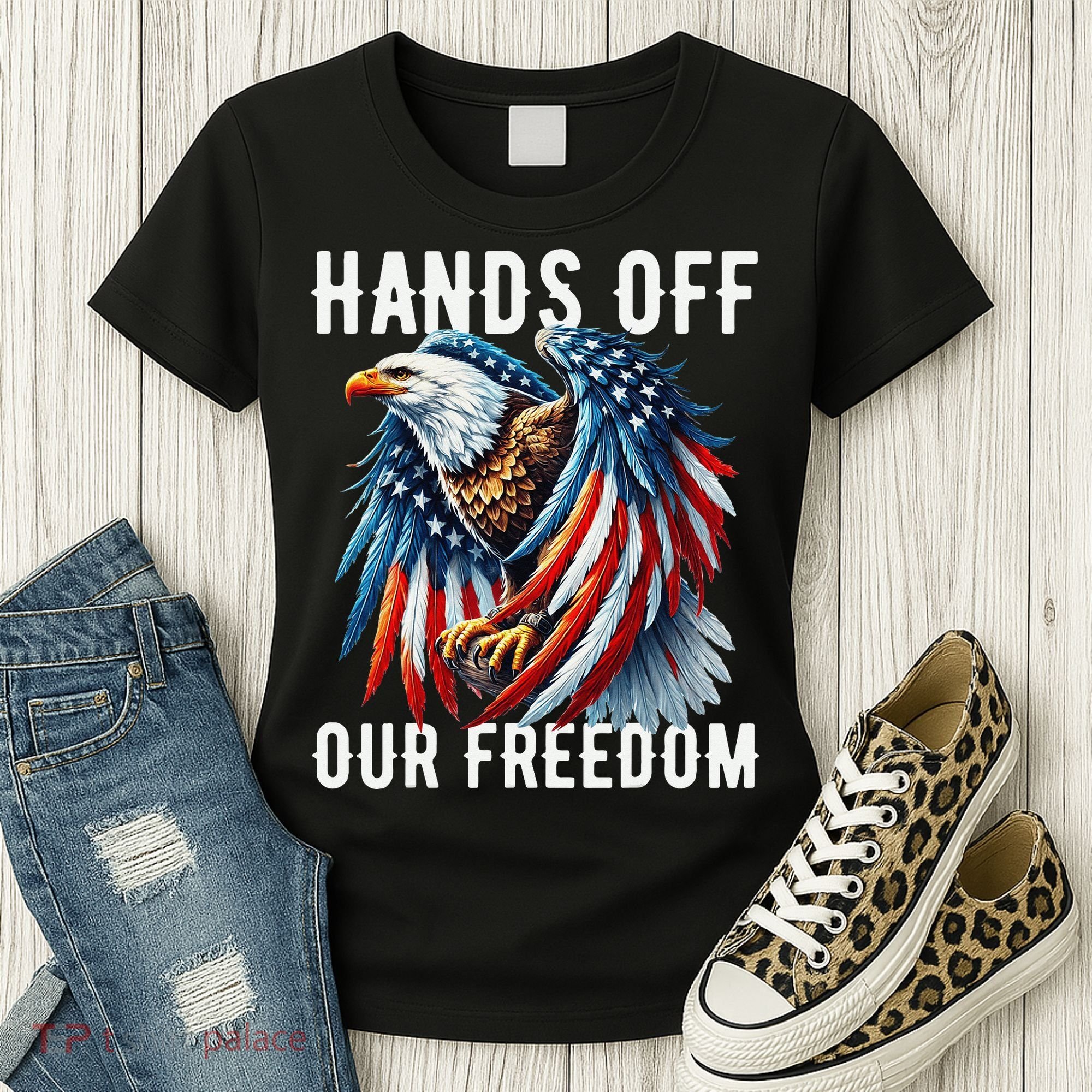 Hands Off Freedom Flag Protest Resist Hands Off My Women's T-Shirt