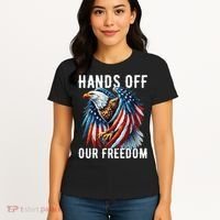 Hands Off Freedom Flag Protest Resist Hands Off My Women's T-Shirt thumb 4