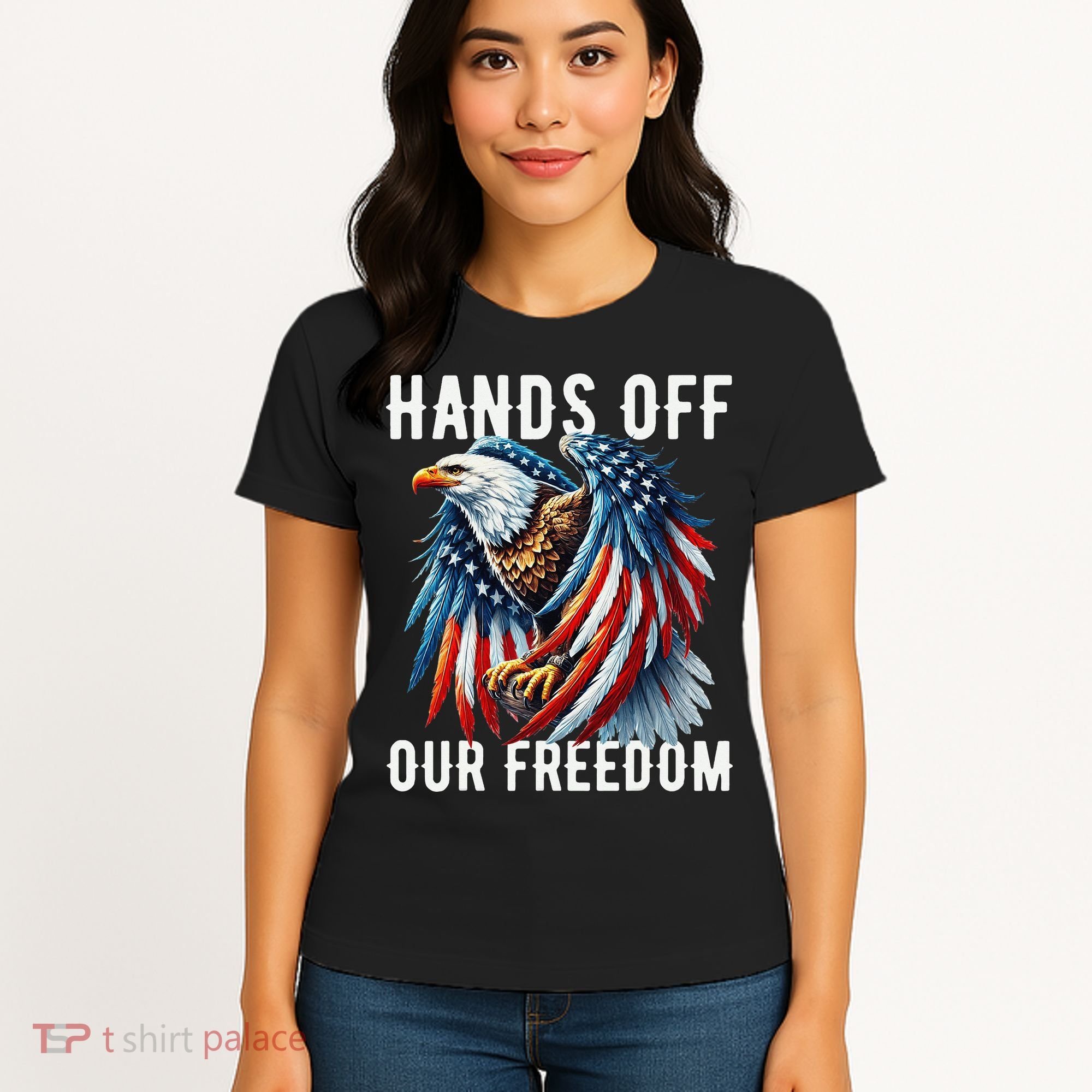 Hands Off Freedom Flag Protest Resist Hands Off My Women's T-Shirt