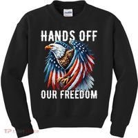 Hands Off Freedom Flag Protest Resist Hands Off My Kids Sweatshirt thumb 0