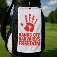 Hands Off Freedom Of Speech, Resist & Persist  Golf Towel thumb 2
