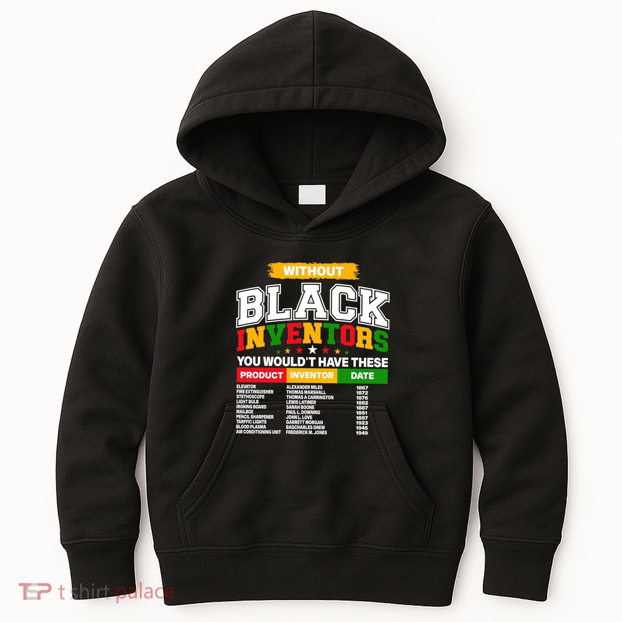 History Of Forgotten Black Inventors Kids Hoodie