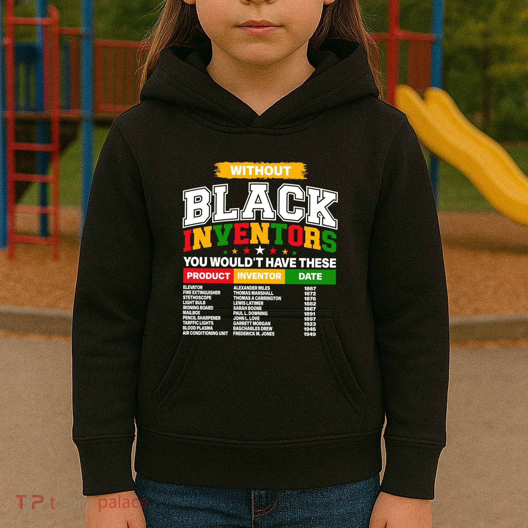 History Of Forgotten Black Inventors Kids Hoodie