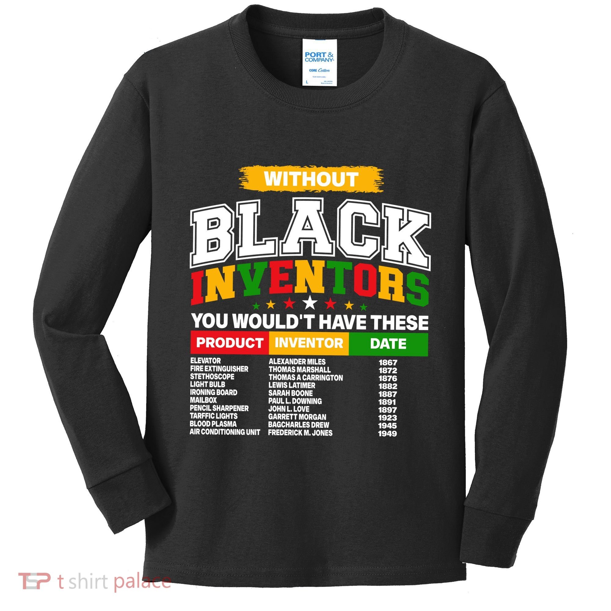 History Of Forgotten Black Inventors Kids Long Sleeve Shirt