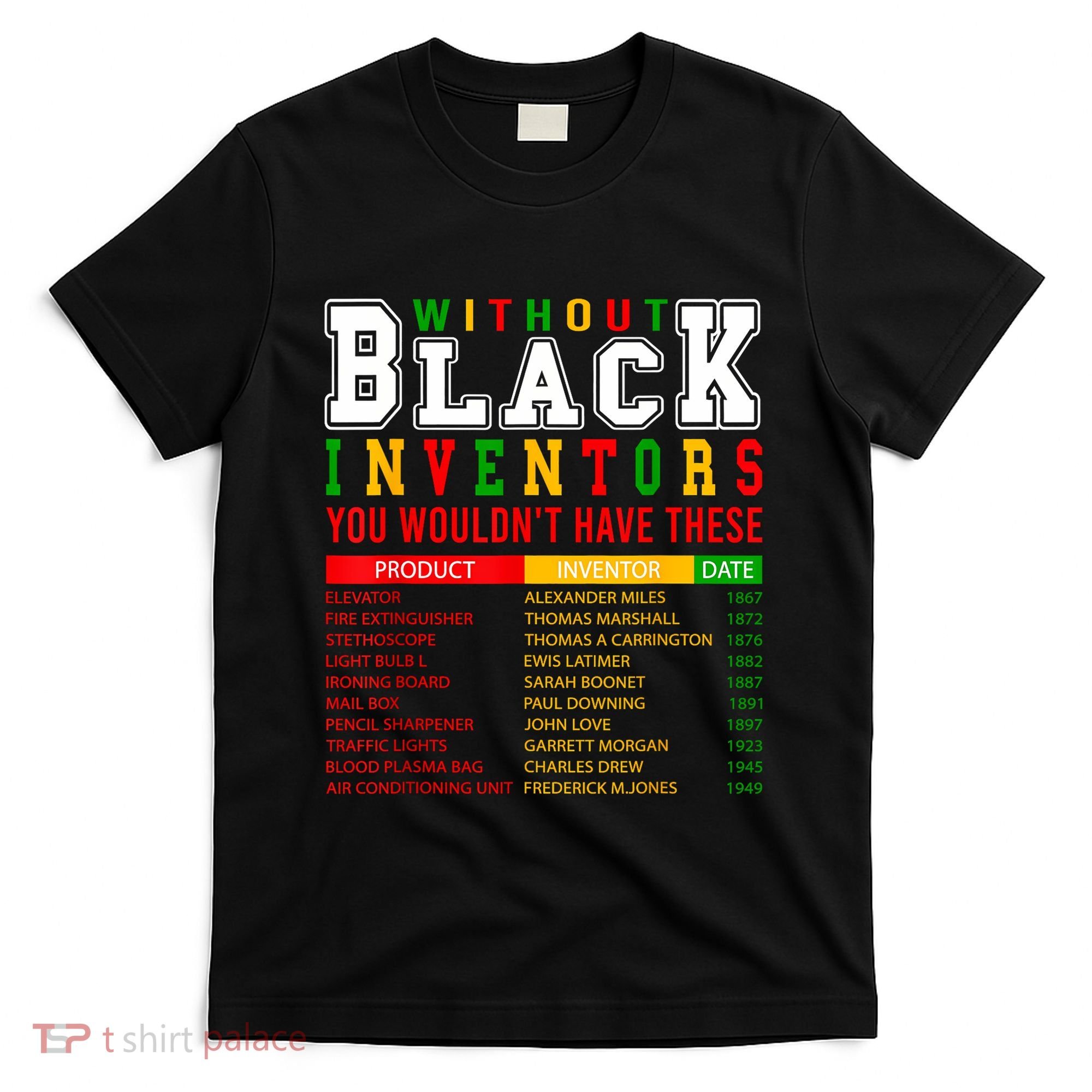 History Of Forgotten Black Inventors Black History Month T-Shirt