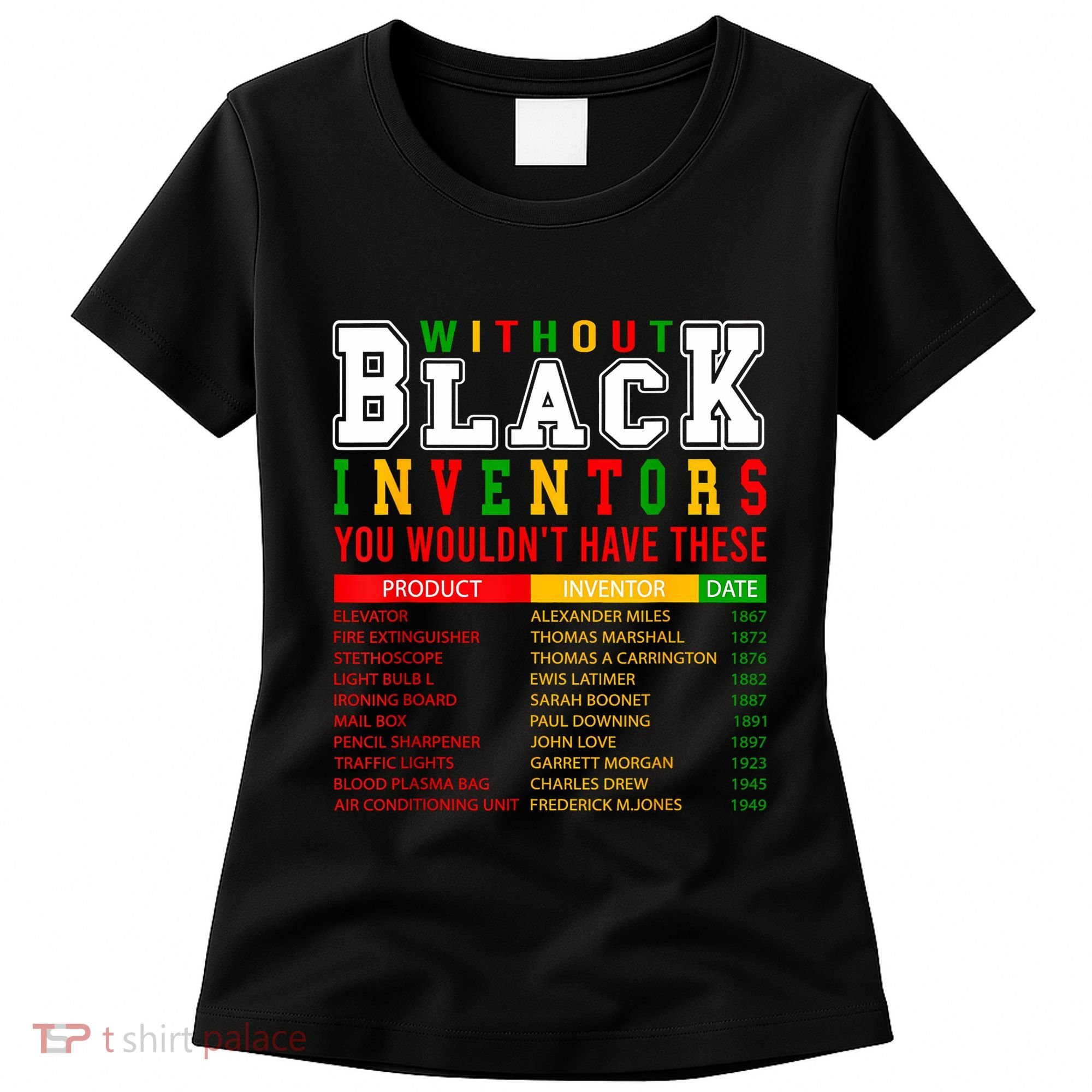 History Of Forgotten Black Inventors Black History Month Women's T-Shirt