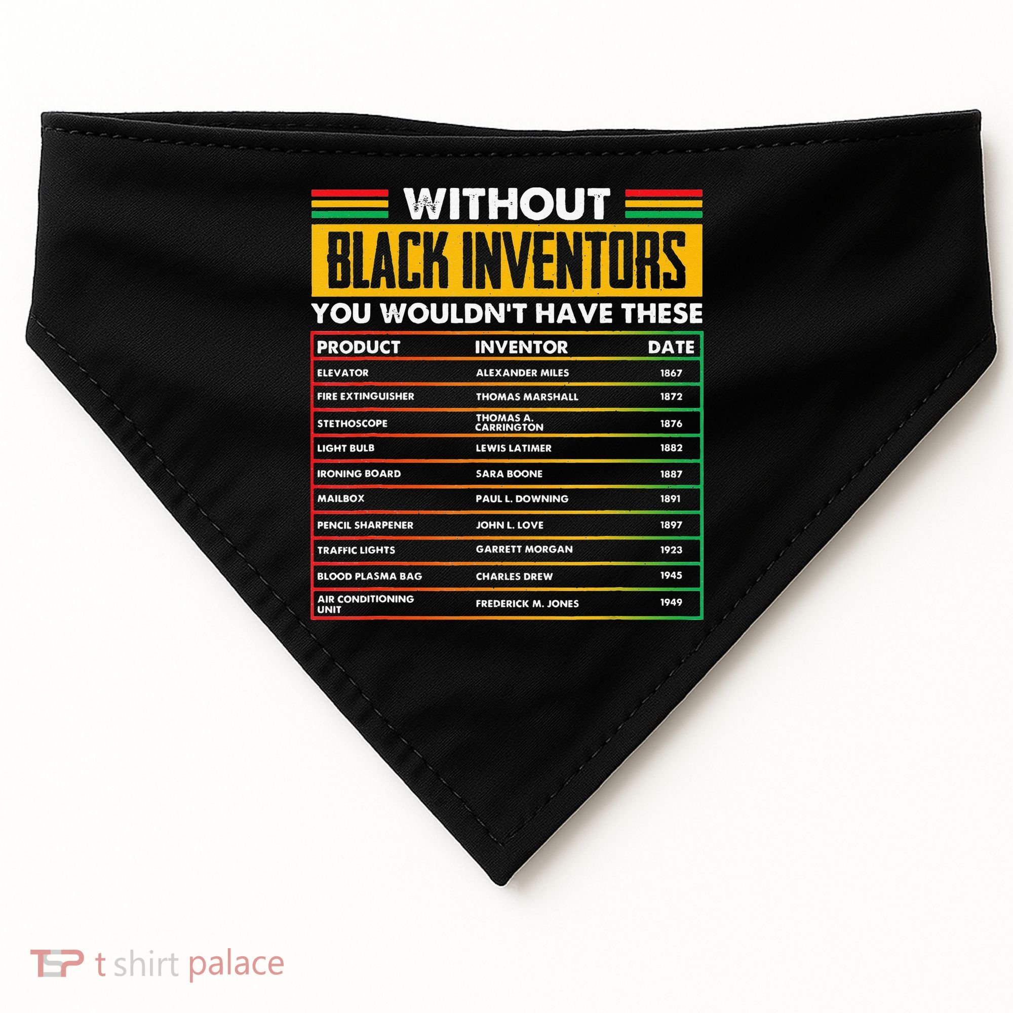 History Of Forgotten Black Inventors BHM USA-Made Doggie Bandana