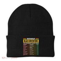 History Of Forgotten Black Inventors BHM Beanie thumb 0