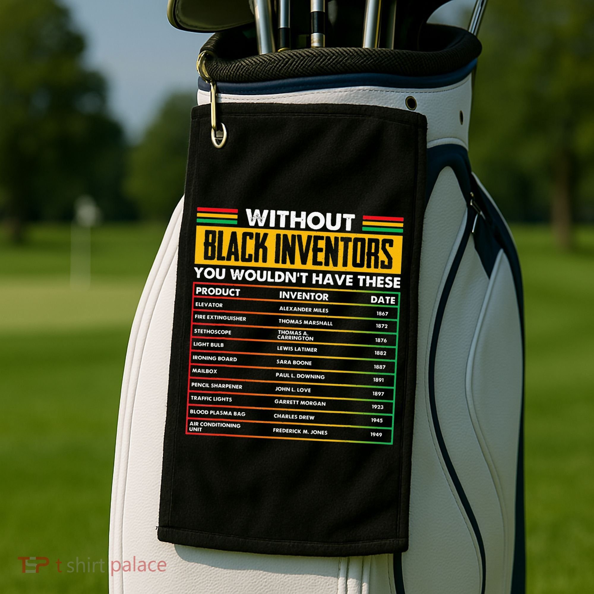 History Of Forgotten Black Inventors BHM Golf Towel