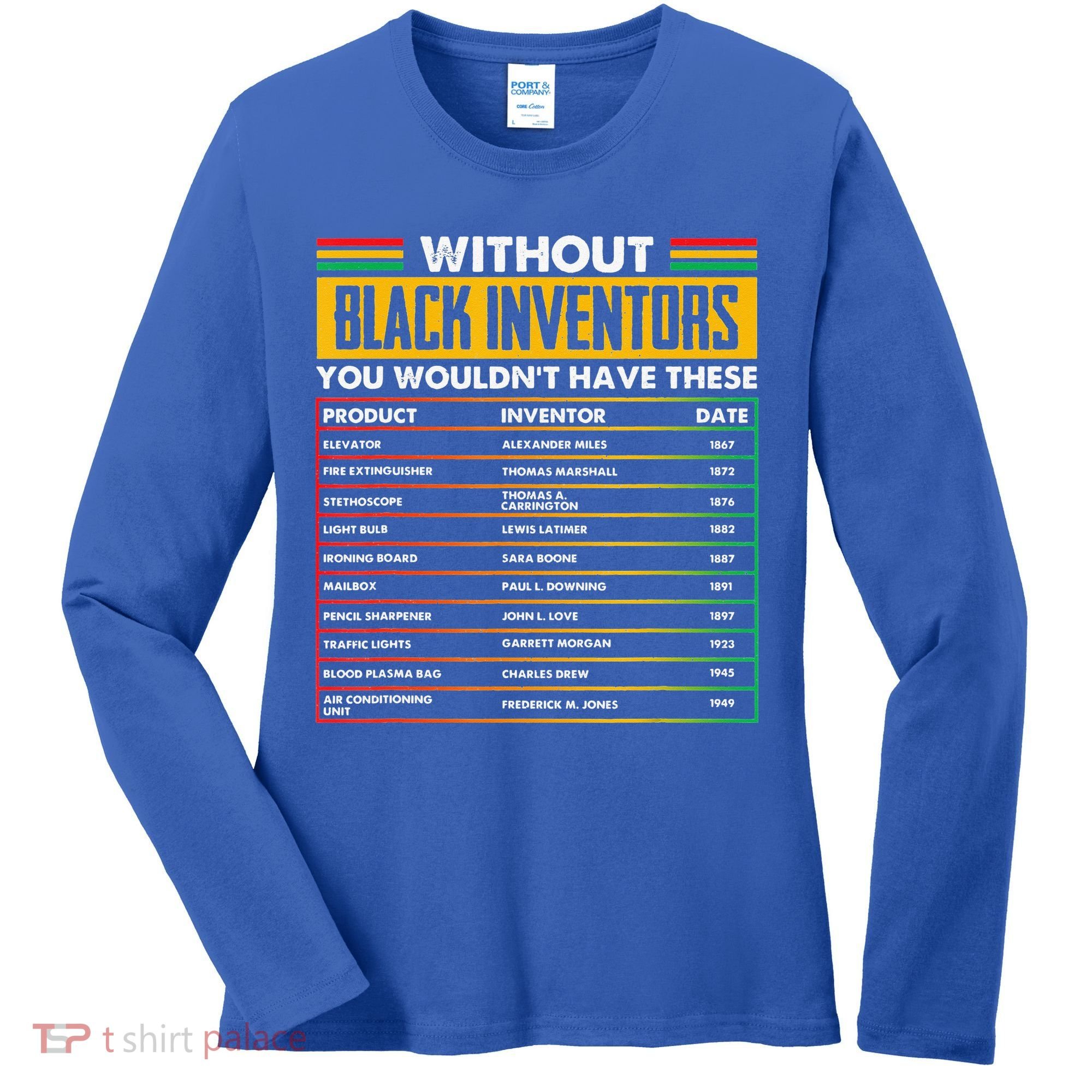 History Of Forgotten Black Inventors BHM Women's Long Sleeve Shirt