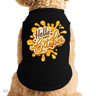 Hello October Fun Fall Doggie Tank