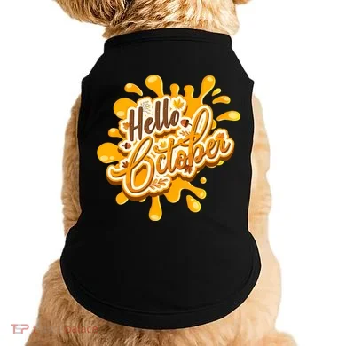 Hello October Fun Fall Doggie Tank